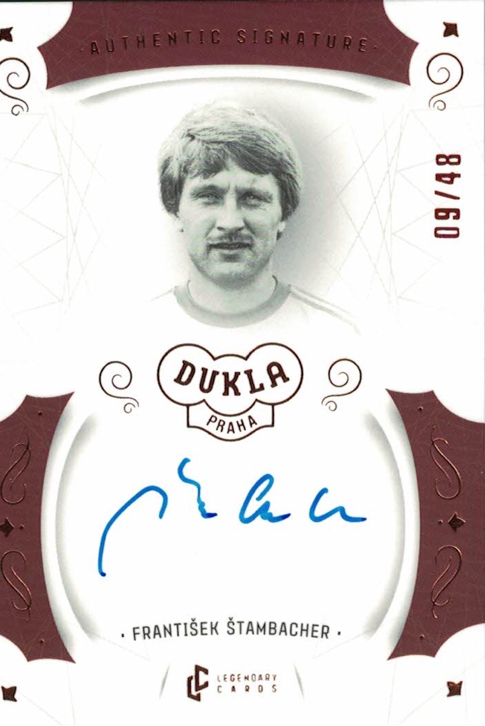Frantisek Stambacher Dukla Praha Bravo Dukla Legendary Cards Authentic Signature Orange /48 #AS-STF
