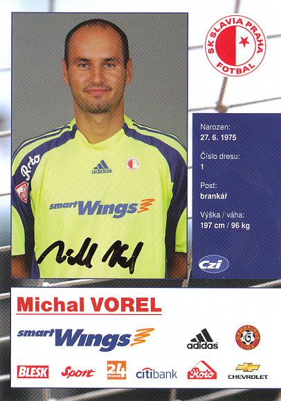 Michal Vorel SK Slavia Praha 2006/07 Podpisova karta Autogram