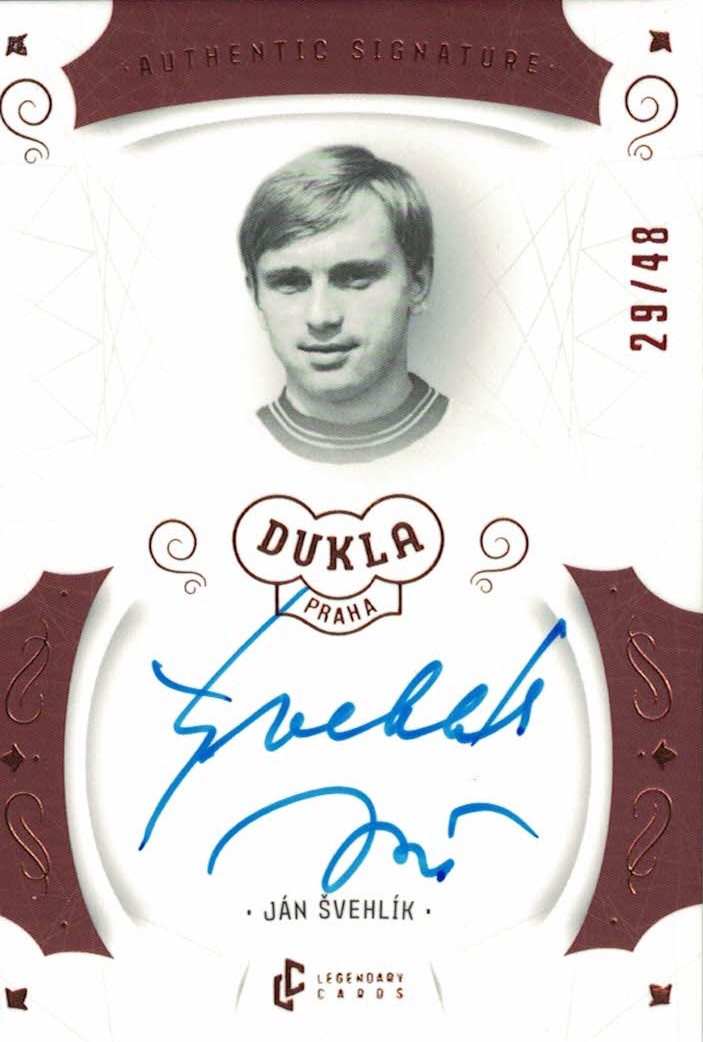 Jan Svehlik Dukla Praha Bravo Dukla Legendary Cards Authentic Signature Orange /48 #AS-SVJ