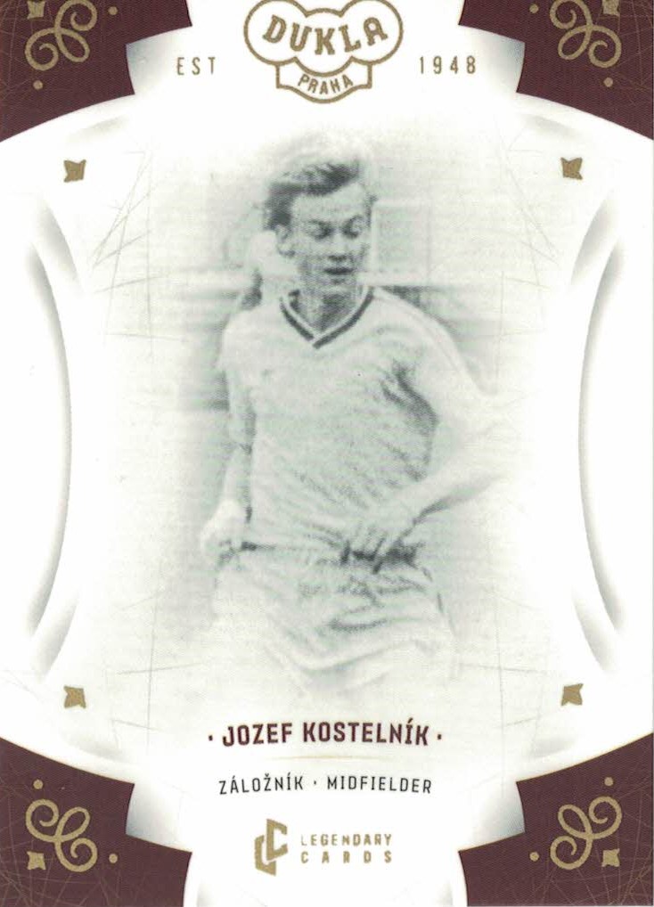 Jozef Kostelnik Dukla Praha Bravo Dukla Legendary Cards Base Gold #BA-KOJ