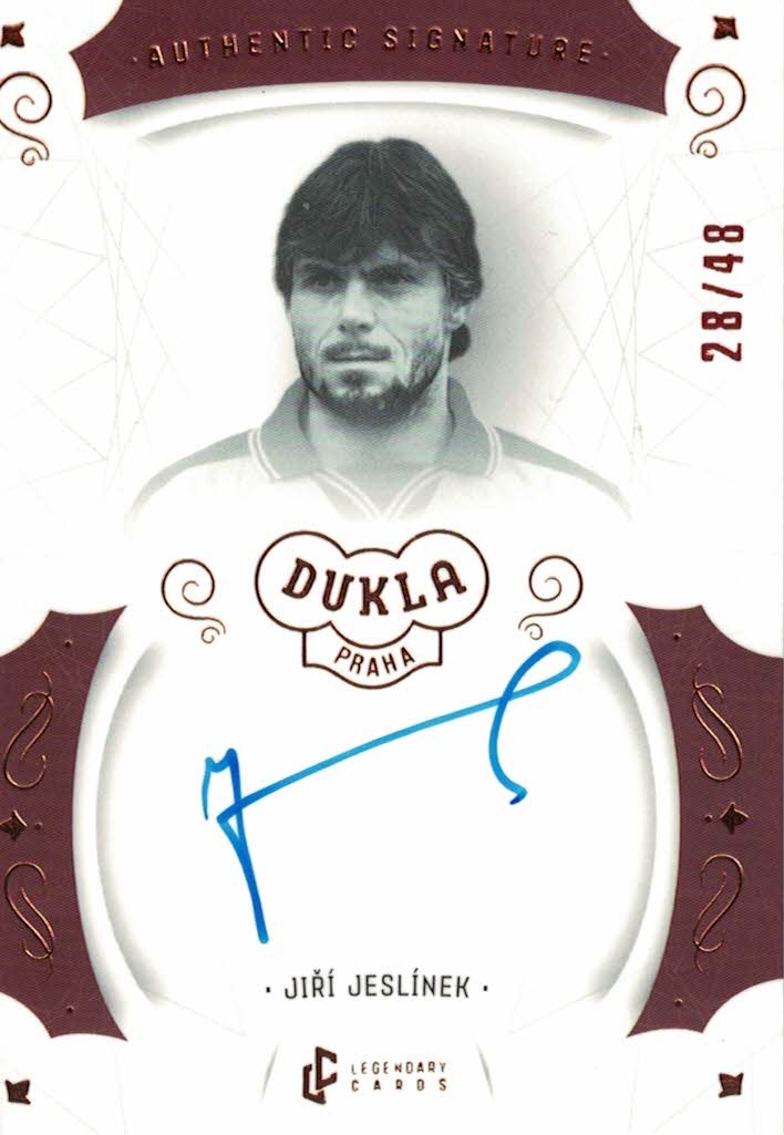 Jiri Jeslinek Dukla Praha Bravo Dukla Legendary Cards Authentic Signature Orange /48 #AS-JEI