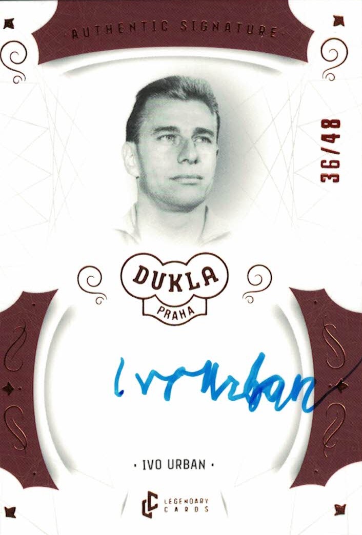 Ivo Urban Dukla Praha Bravo Dukla LC Authentic Signature Orange /48 #AS-URL
