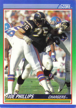 Joe Phillips San Diego Chargers 1990 Score NFL Rookie #36