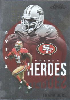 Frank Gore San Francisco 49ers 2021 Panini Absolute Football Unsung Heroes #UH18