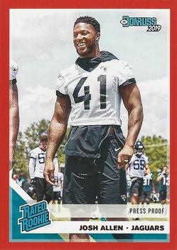 Josh Allen Jacksonville Jaguars 2019 Donruss NFL Rated Rookie Red #343