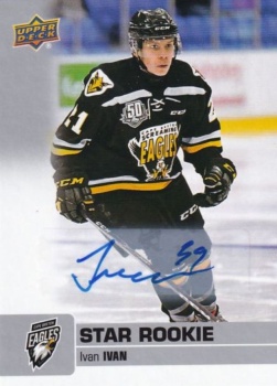 Ivan Ivan Cape Breton Eagles Upper Deck 2019/20 CHL Star Rookie Autographs #365