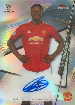 Axel Tuanzebe Manchester United 2020/21 Topps Finest UCL Autographs #FA-AXT
