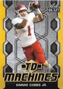 Simmie Cobbs Jr. Indiana Hoosiers 2018 Leaf Draft NFL TD Machines Gold #TD-18