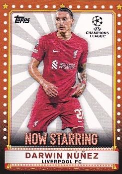Darwin Nunez Liverpool Topps UEFA Club Competitions 2022/23 Now Starring #NS-08