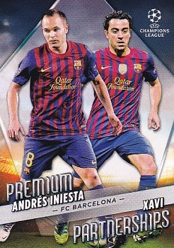 Xavi/Andres Iniesta FC Barcelona Topps UEFA Club Competitions 2022/23 Premium Partnerships #PP-04