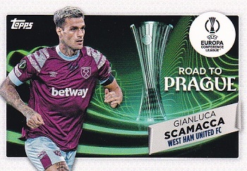 Gianluca Scamacca West Ham United Topps UEFA Club Competitions 2022/23 Road to the Final #RF-20