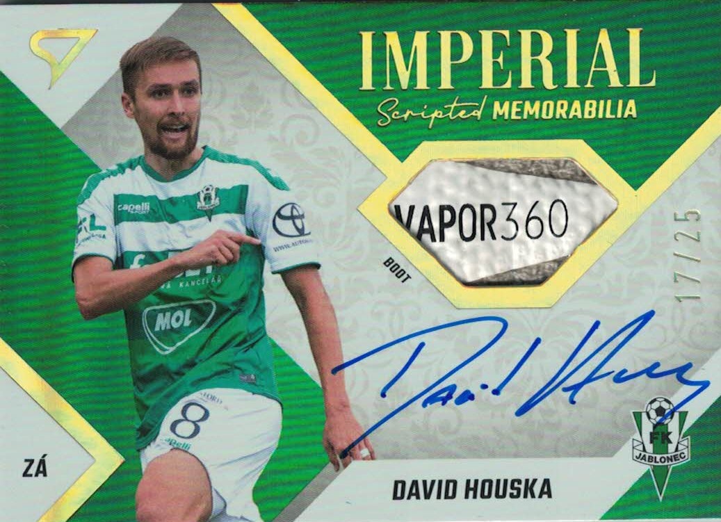 David Houska Jablonec SportZoo FORTUNA:LIGA 2022/23 2. serie Imperial Scripted Memorabilia /25 #IM-DH