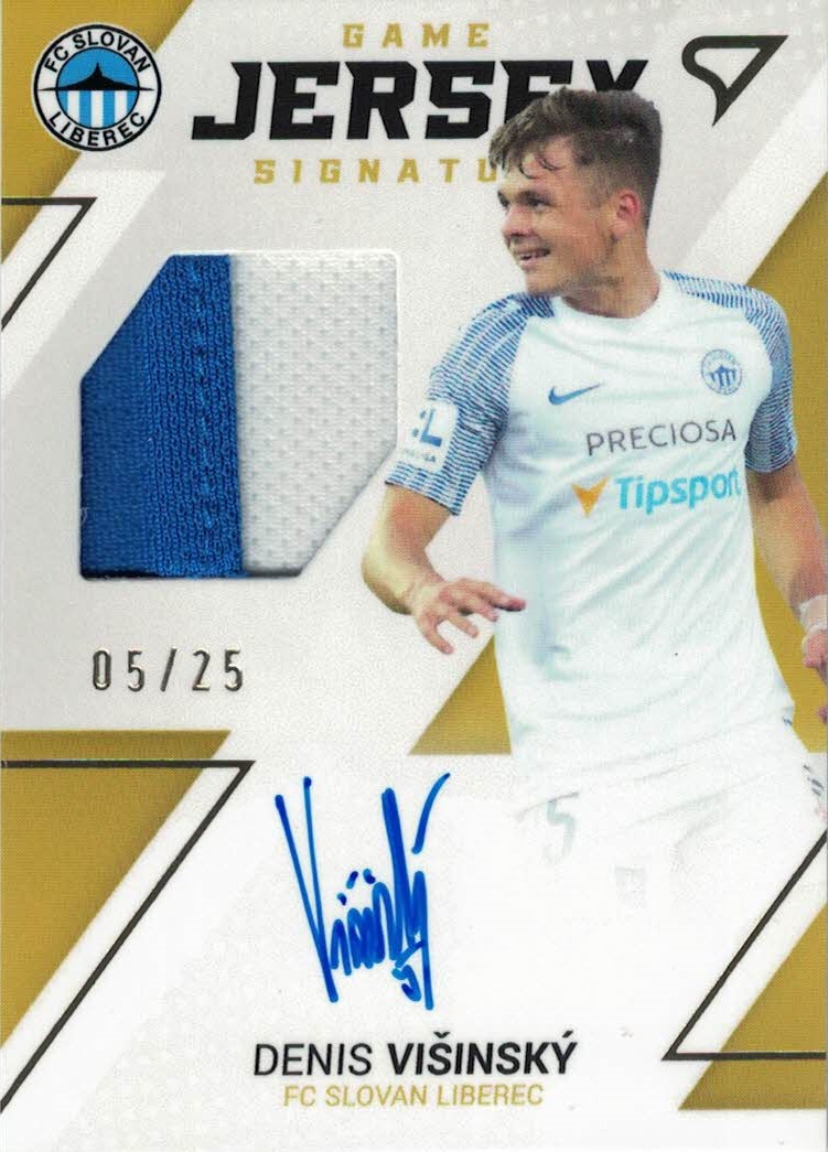 Denis Visinsky Liberec SportZoo FORTUNA:LIGA 2022/23 2. serie Game Jersey Auto /25 #GJS-VI