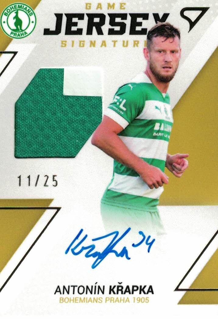 Antonin Krapka Bohemians Praha SportZoo FORTUNA:LIGA 2022/23 2. serie Game Jersey Auto /25 #GJS-AK