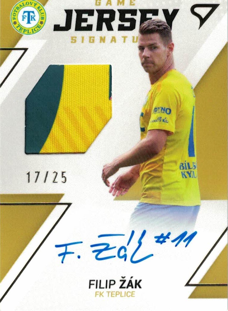 Filip Zak Teplice SportZoo FORTUNA:LIGA 2022/23 2. serie Game Jersey Auto /25 #GJS-FZ