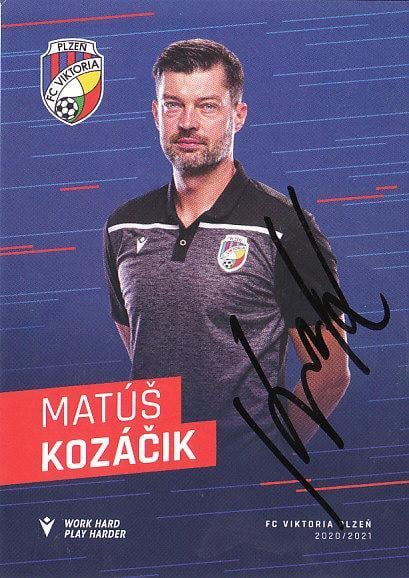 Matus Kozacik FC Viktoria Plzen 2020/21 Podpisova karta Autogram