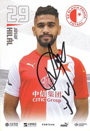 Jusuf Hilal SK Slavia Praha 2019/20 Podpisova karta Autogram