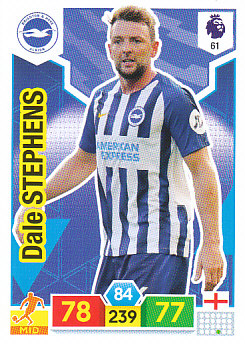 Dale Stephens Brighton & Hove Albion 2019/20 Panini Adrenalyn XL #61