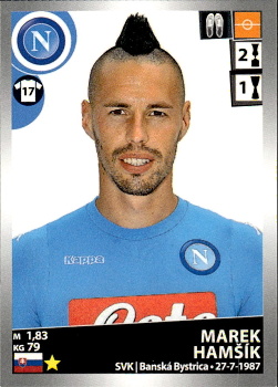 Marek Hamsik SSC Napoli samolepka Calciatori 2016/17 Panini #355