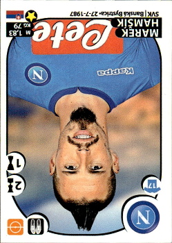 Marek Hamsik SSC Napoli samolepka Calciatori 2017/18 Panini #384