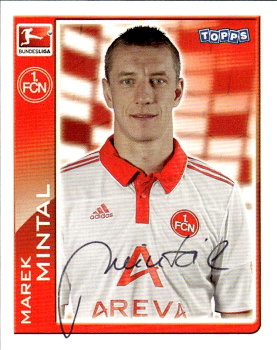 Marek Mintal 1. FC Nurnberg samolepka Bundesliga 2010/11 Topps #329