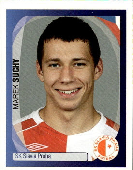 Marek Suchy Slavia Praha samolepka UEFA Champions League 2007/08 #522