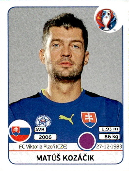 Matus Kozacik Slovakia samolepka EURO 2016 #213