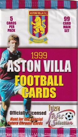 Futera Premier League Aston Villa 1999 Balíček Fotbalové karty