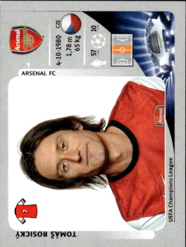 Tomas Rosicky Arsenal samolepka UEFA Champions League 2012/13 #280