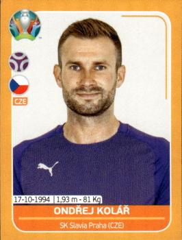 Ondrej Kolar Czech Republic samolepka EURO 2020 #CZE7