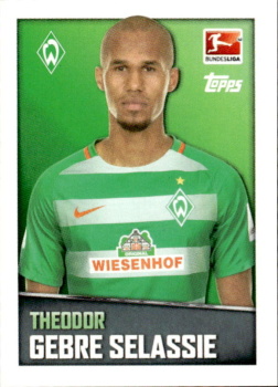 Theo Gebre Selassie Werder Bremen samolepka Bundesliga 2016/17 Topps #54