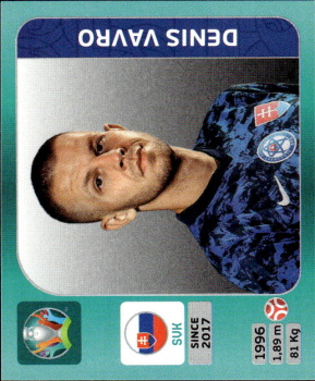 Denis Vavro Slovakia samolepka EURO 2020 Tournament Edition #481