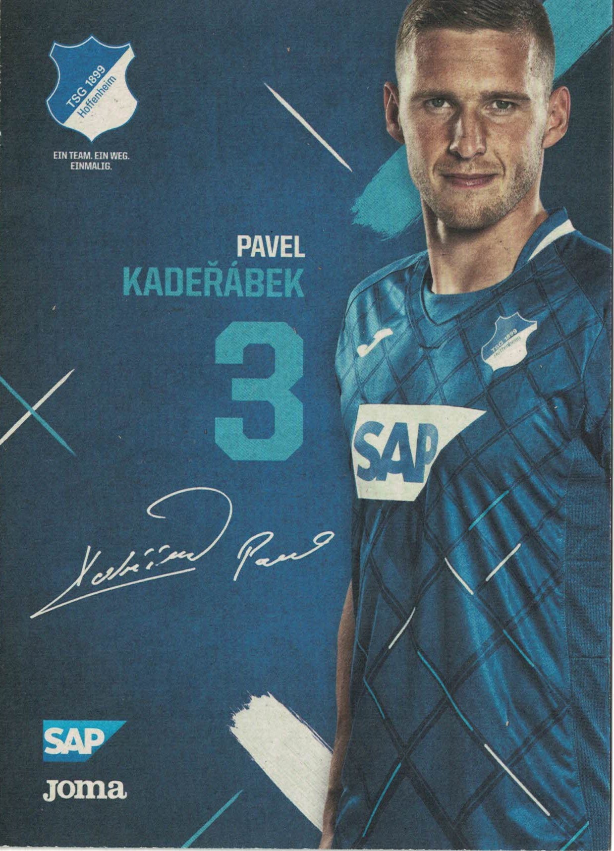 Pavel Kaderabek TSG 1899 Hoffenheim Podpisova karta 