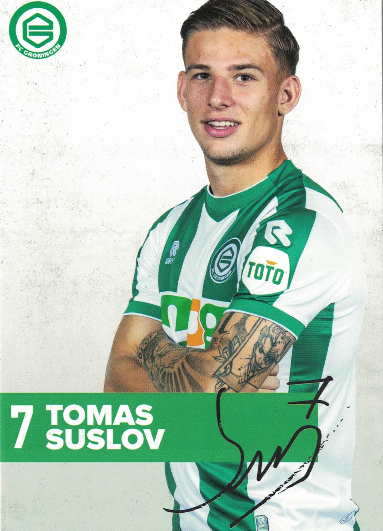 Tomas Suslov FC Groningen 2022/23 Podpisova karta 