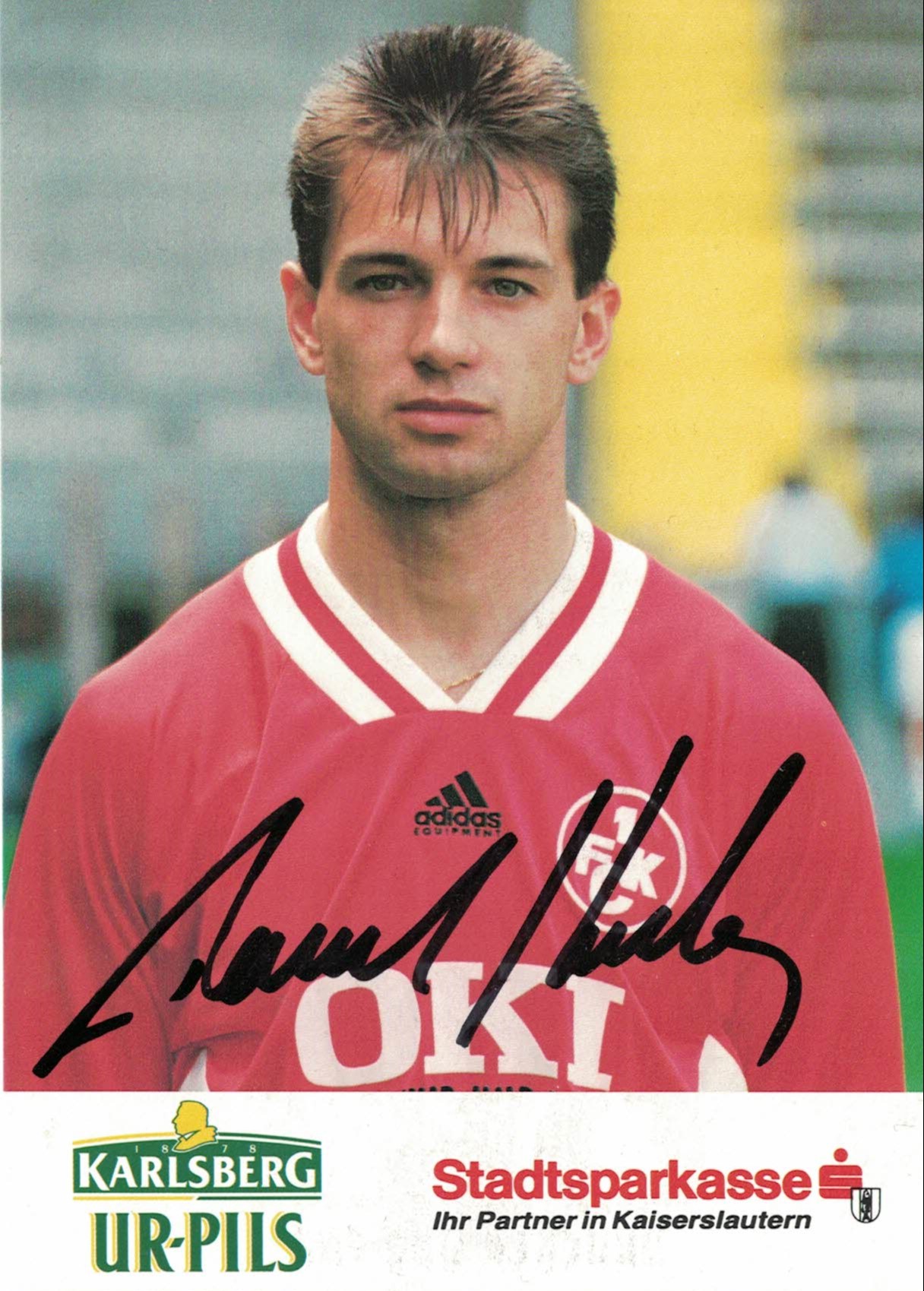 Pavel Kuka 1. FC Kaiserslautern 1995/96 Podpisova karta autogram