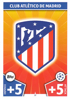 Club Badge Atletico Madrid 2017/18 Topps Match Attax CL Club Badge #37
