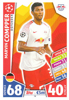 Marvin Compper RB Leipzig 2017/18 Topps Match Attax CL #78