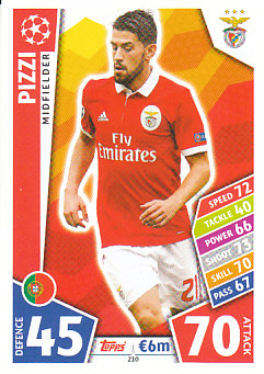 Pizzi SL Benfica 2017/18 Topps Match Attax CL #210