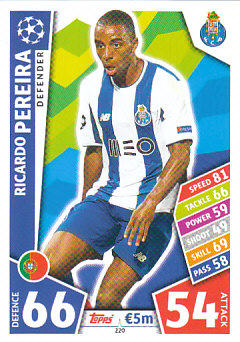 Ricardo Pereira FC Porto 2017/18 Topps Match Attax CL #220