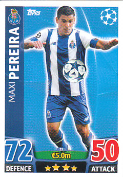 Maxi Pereira FC Porto 2015/16 Topps Match Attax CL #25