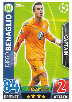 Diego Benaglio VfL Wolfsburg 2015/16 Topps Match Attax CL Captain #109