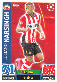 Luciano Narsingh PSV Eindhoven 2015/16 Topps Match Attax CL #157