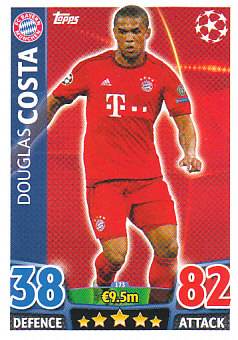 Douglas Costa Bayern Munchen 2015/16 Topps Match Attax CL #173