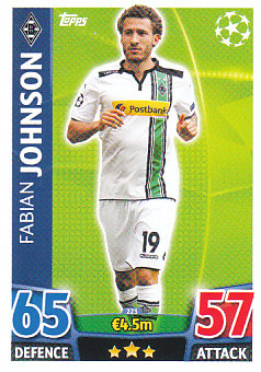 Fabian Johnson Borussia Monchengladbach 2015/16 Topps Match Attax CL #223