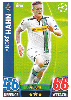 Andre Hahn Borussia Monchengladbach 2015/16 Topps Match Attax CL #228
