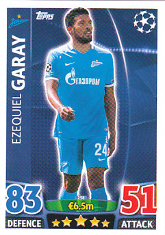 Ezequiel Garay Zenit Petersburg 2015/16 Topps Match Attax CL #258