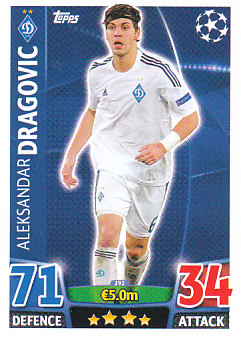 Aleksandar Dragovic Dynamo Kyiv 2015/16 Topps Match Attax CL #292