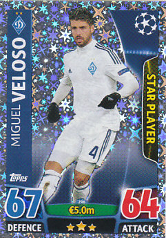 Miguel Veloso Dynamo Kyiv 2015/16 Topps Match Attax CL Star Player #296