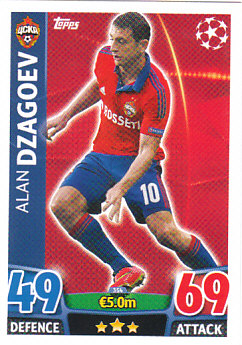 Alan Dzagoev CSKA Moscow 2015/16 Topps Match Attax CL #354