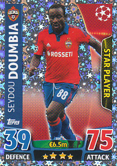 Seydou Doumbia CSKA Moscow 2015/16 Topps Match Attax CL Star Player #359